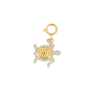 10k Yellow Gold and Diamond 'Sea Turtle' Charm - 10054