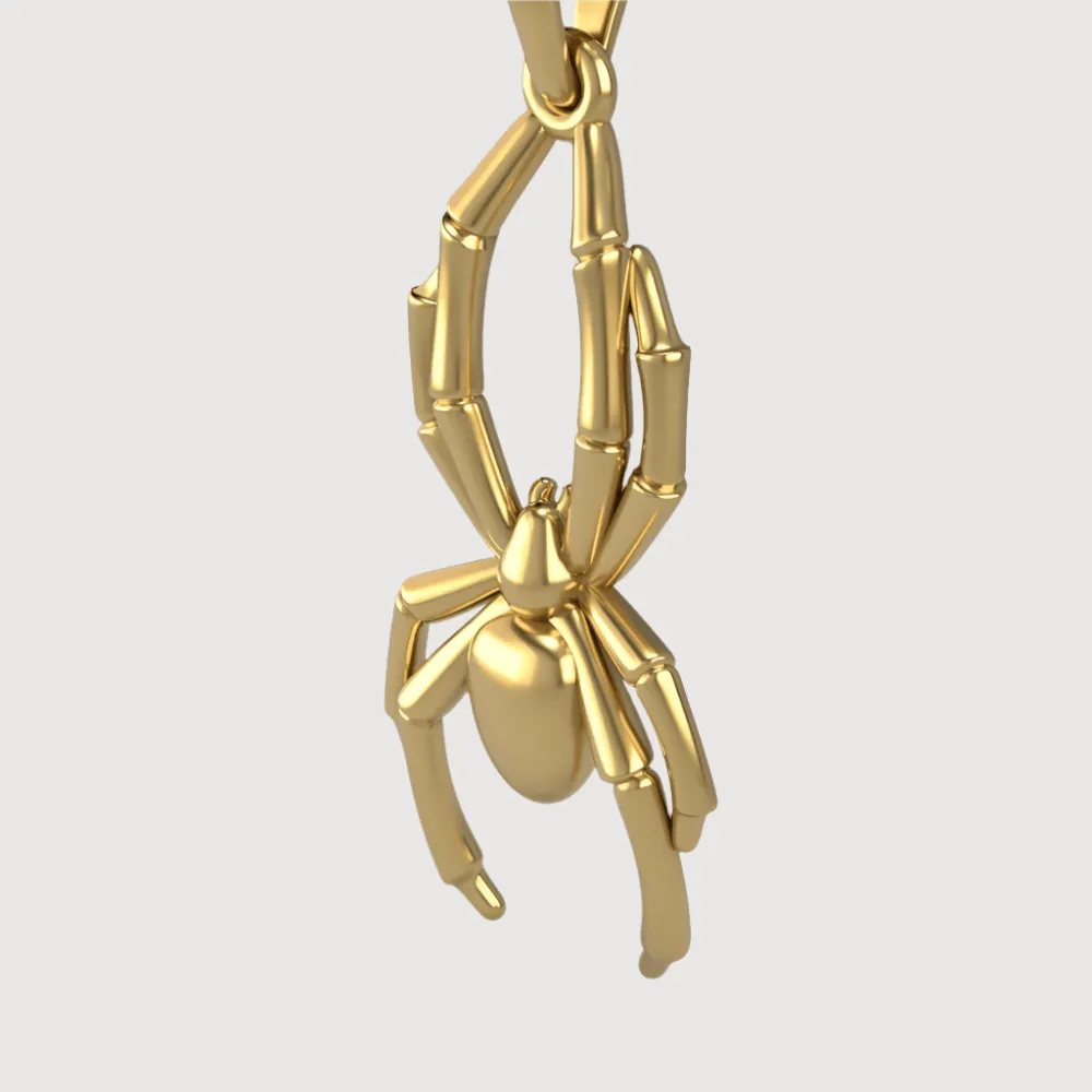 14k Gold Spider Pendant