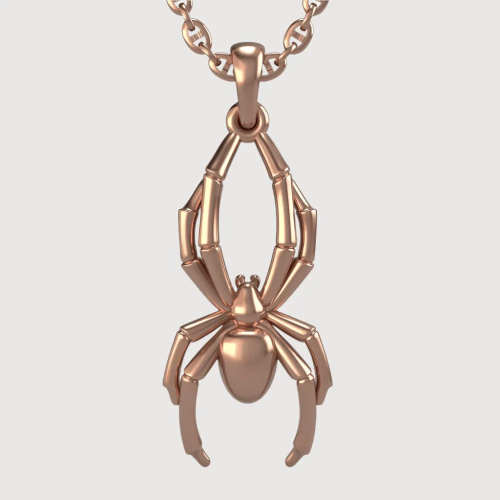 14k Gold Spider Pendant