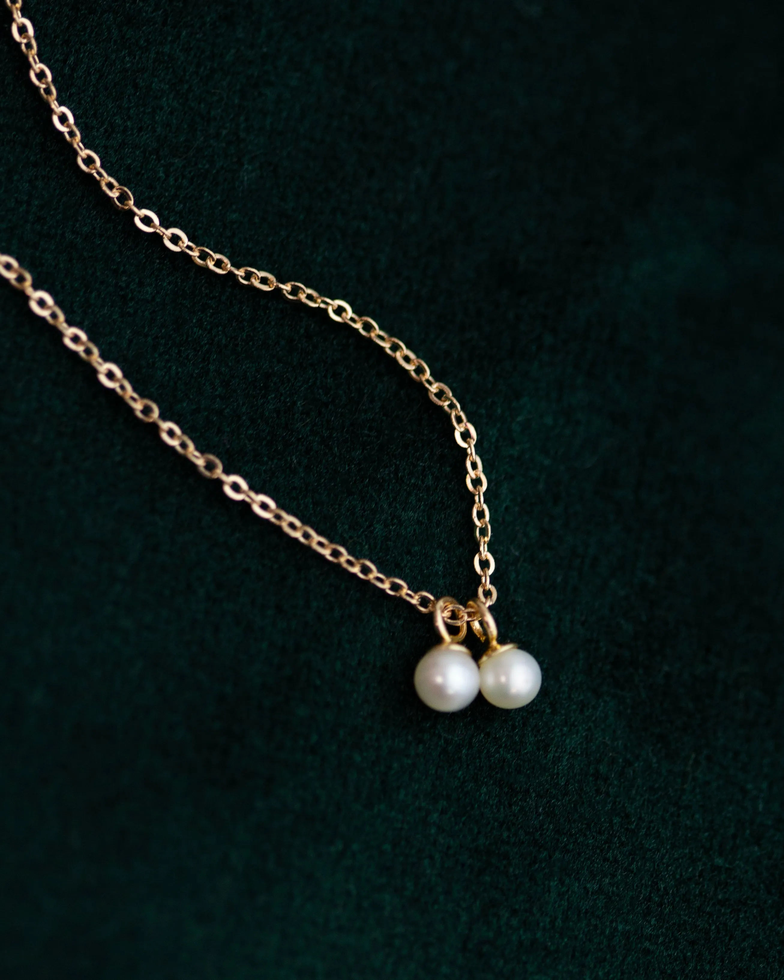 14k Mini Pearl Pendant Necklace