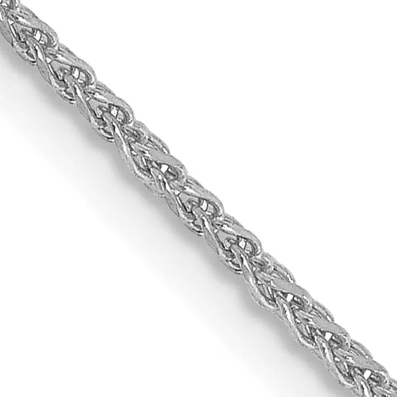 14k White Gold 1.20mm Diamond Cut Spiga Chain