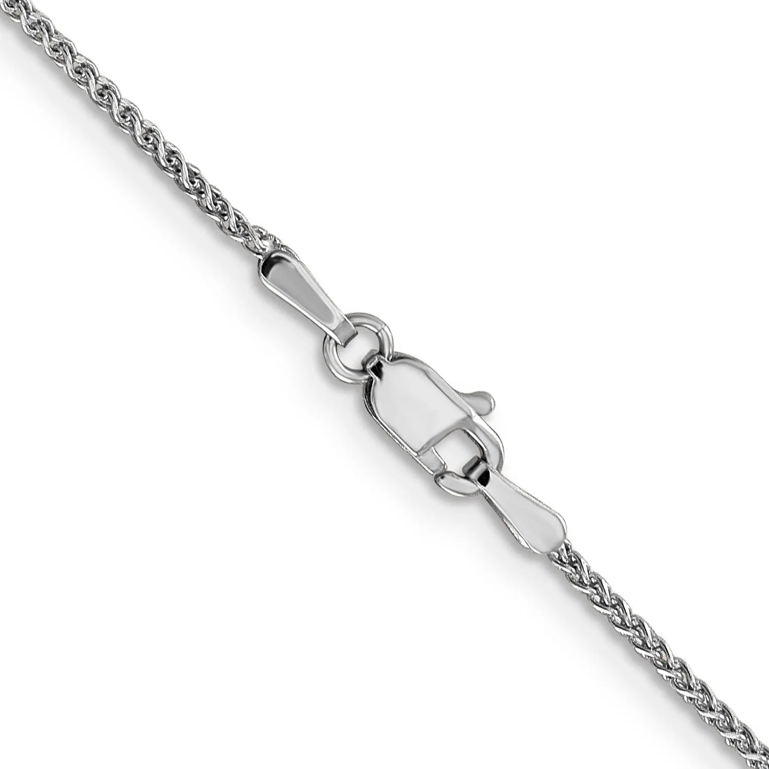 14k White Gold 1.20mm Diamond Cut Spiga Chain