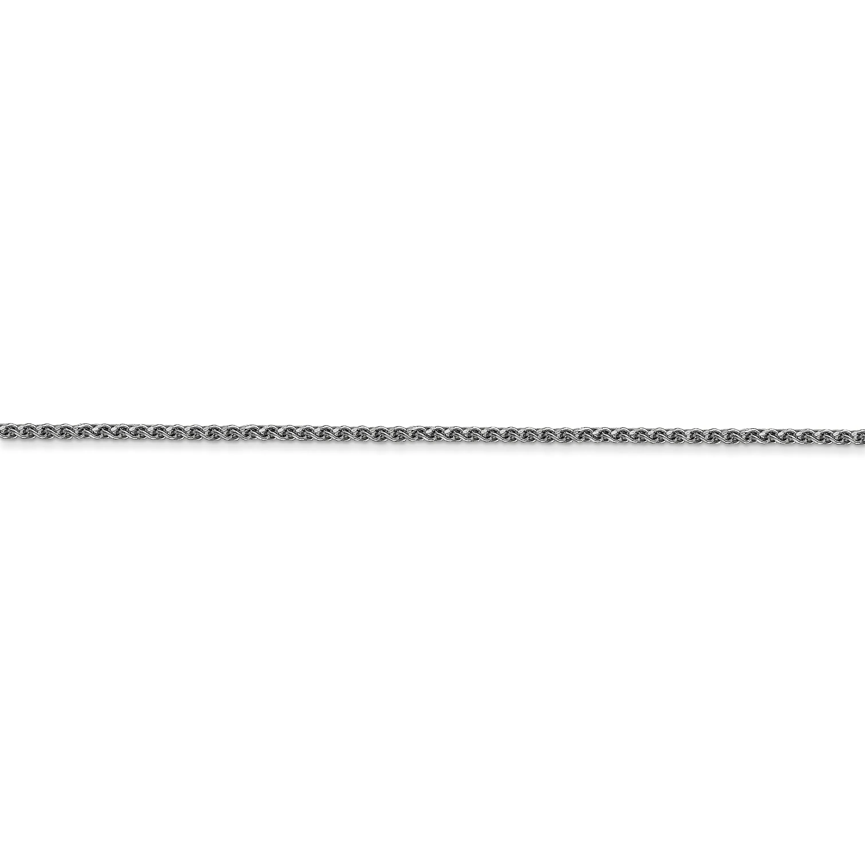 14k White Gold 1.20mm Diamond Cut Spiga Chain