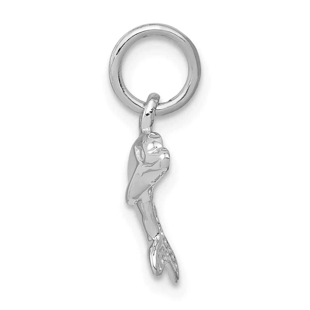 14k White Gold Dolphin Charm Pendant