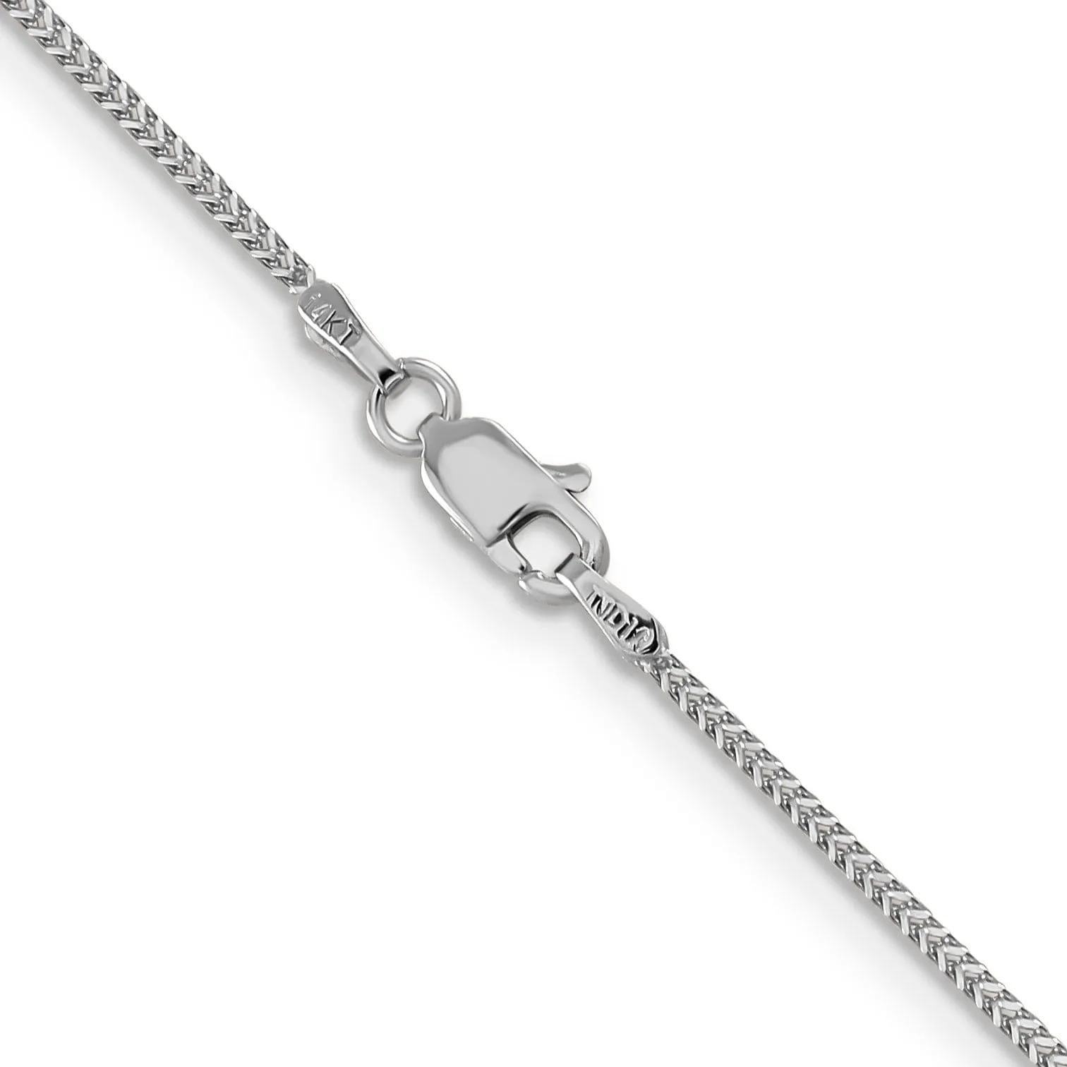 14k White Gold Polished 0.90mm Franco Chain