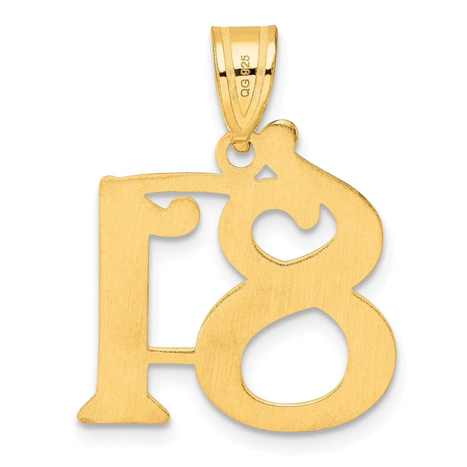 14k Yellow Gold Polished Finish Number 81 Charm Pendant