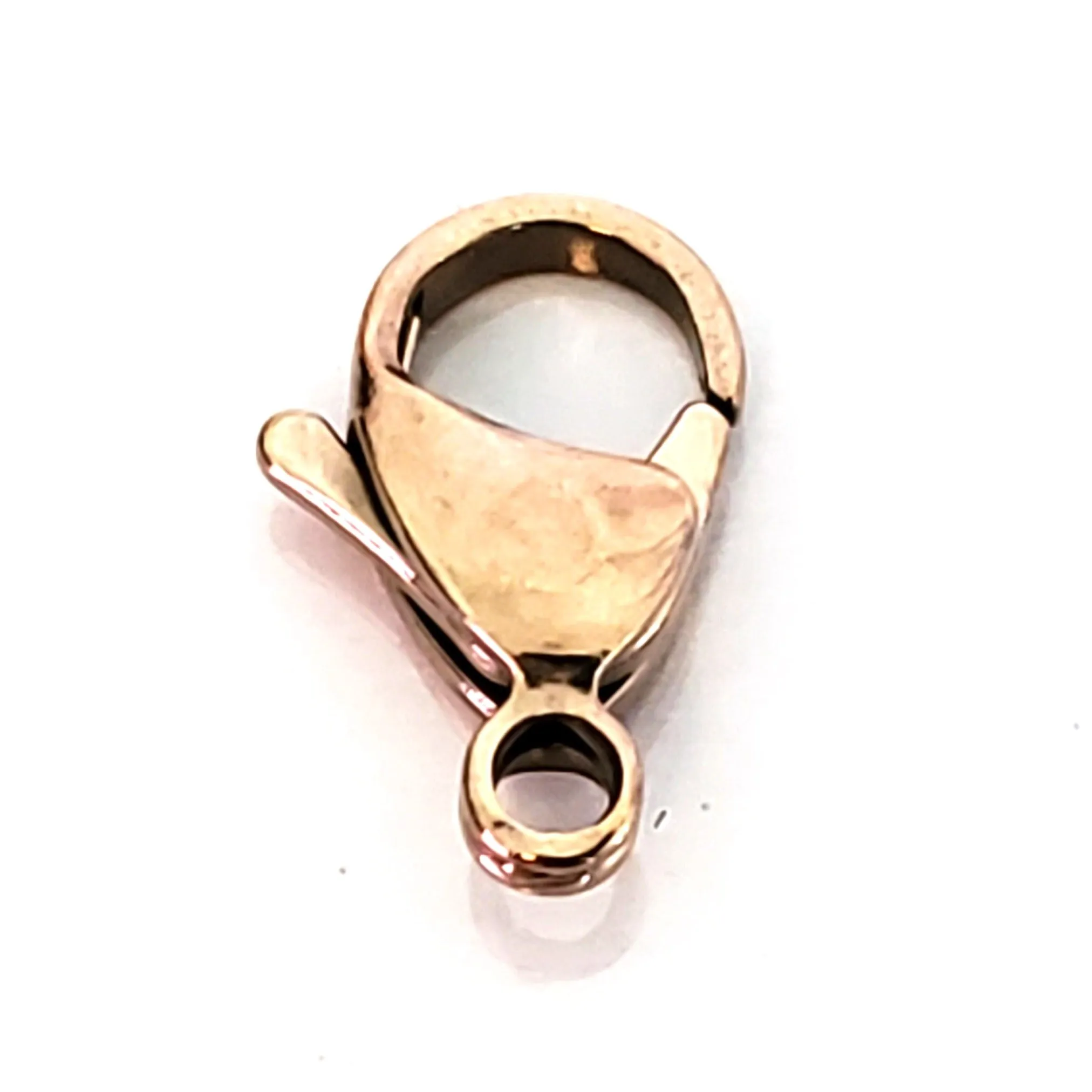 15mm Rose Gold Lobster Clasps, Stainless Steel Real Rose Gold Plated, Lot Size 50 Clasps, #1335 RG