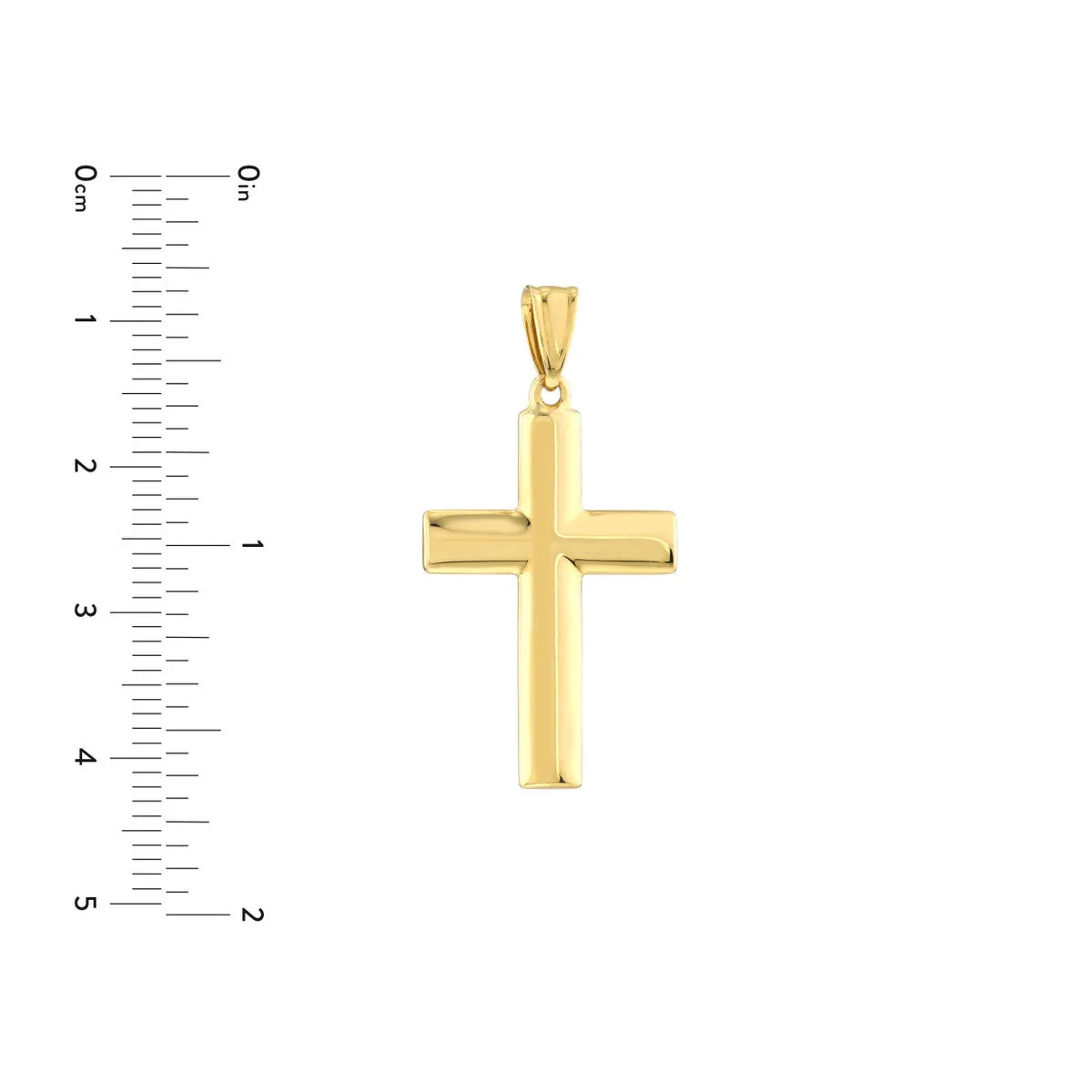 17.90mm Two Tone Knife Edge Cross Pendant