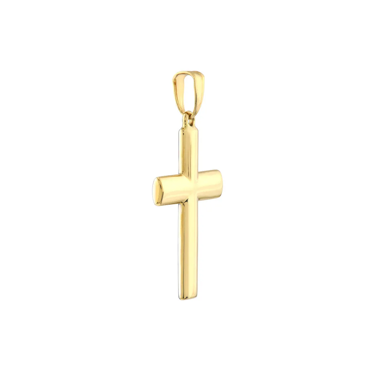 17.90mm Two Tone Knife Edge Cross Pendant