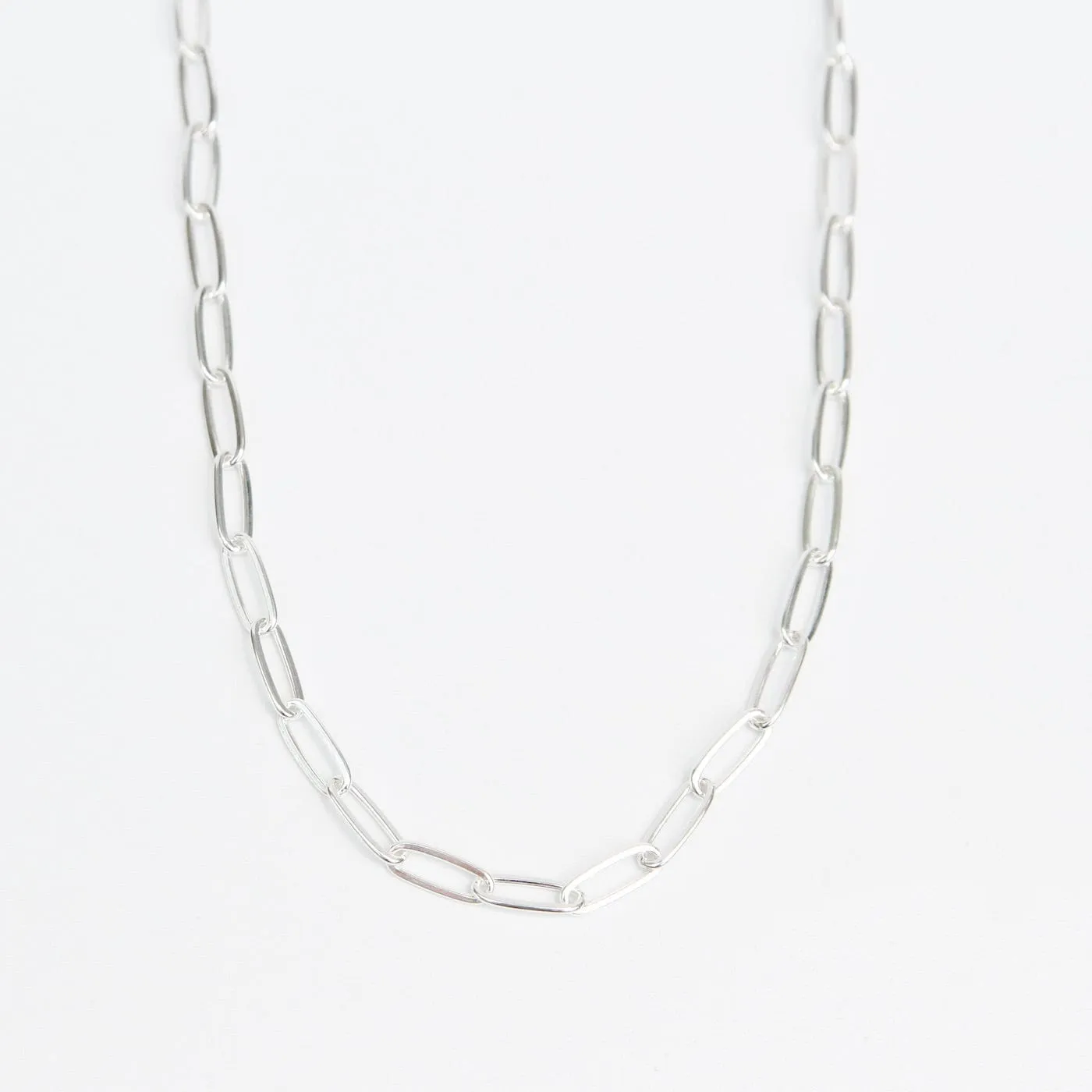 20" Sterling Silver Paperclip Chain