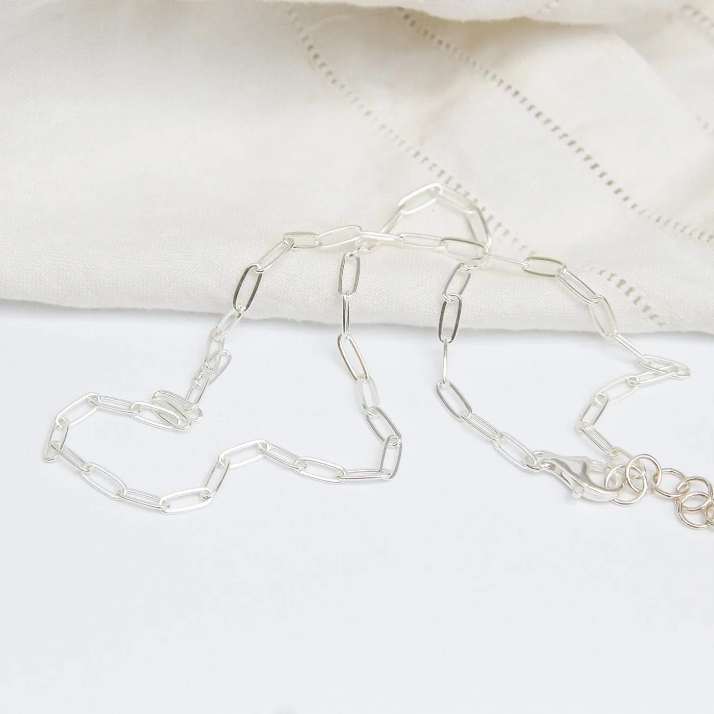 20" Sterling Silver Paperclip Chain