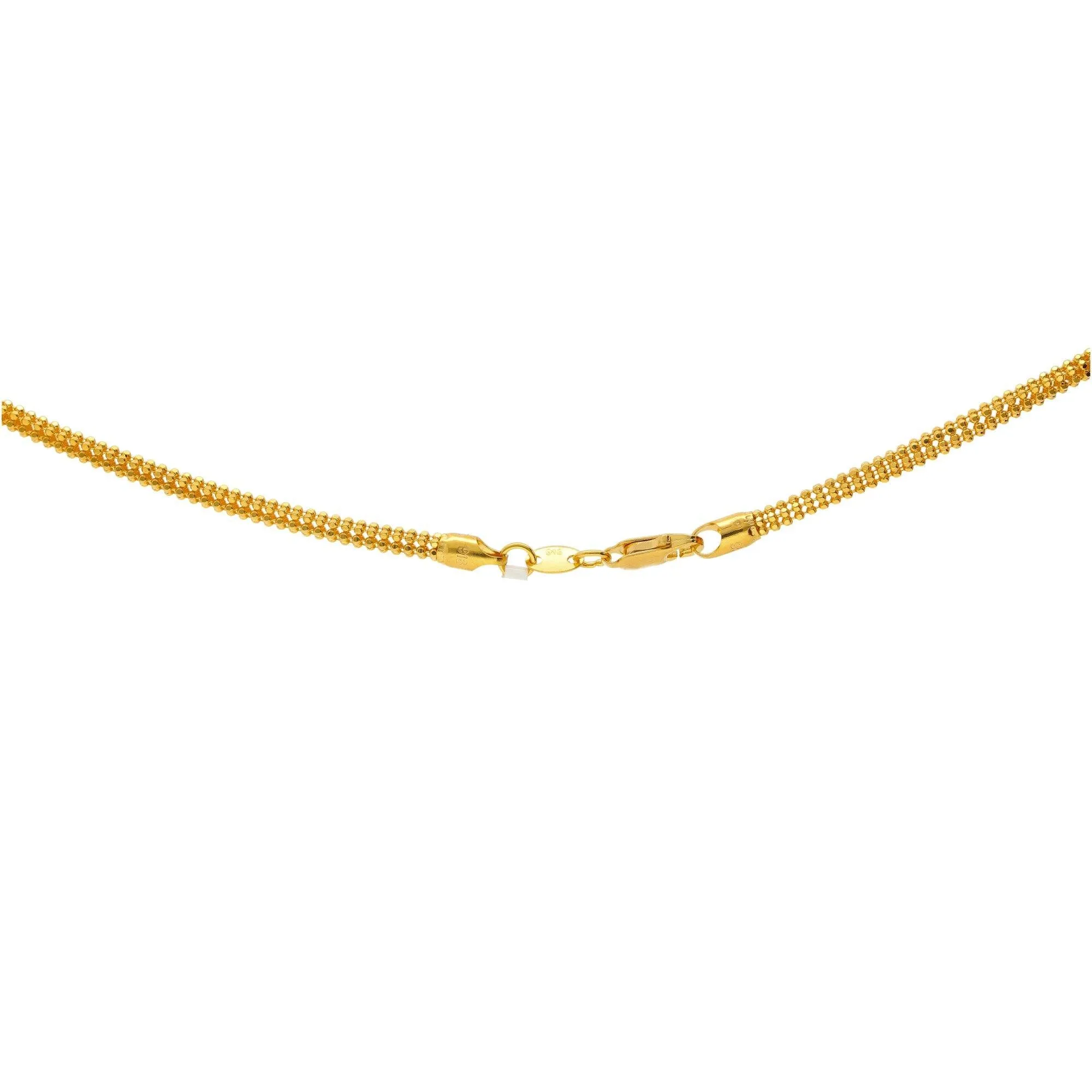 22K Yellow Gold Beaded Link Chain