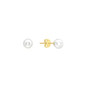 9K Yellow Gold Fresh Water Pearl Stud Earrings - 1.58.7919