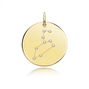 Acotis Silver Zodiac Constellation Leo Gold Plated G61108GP