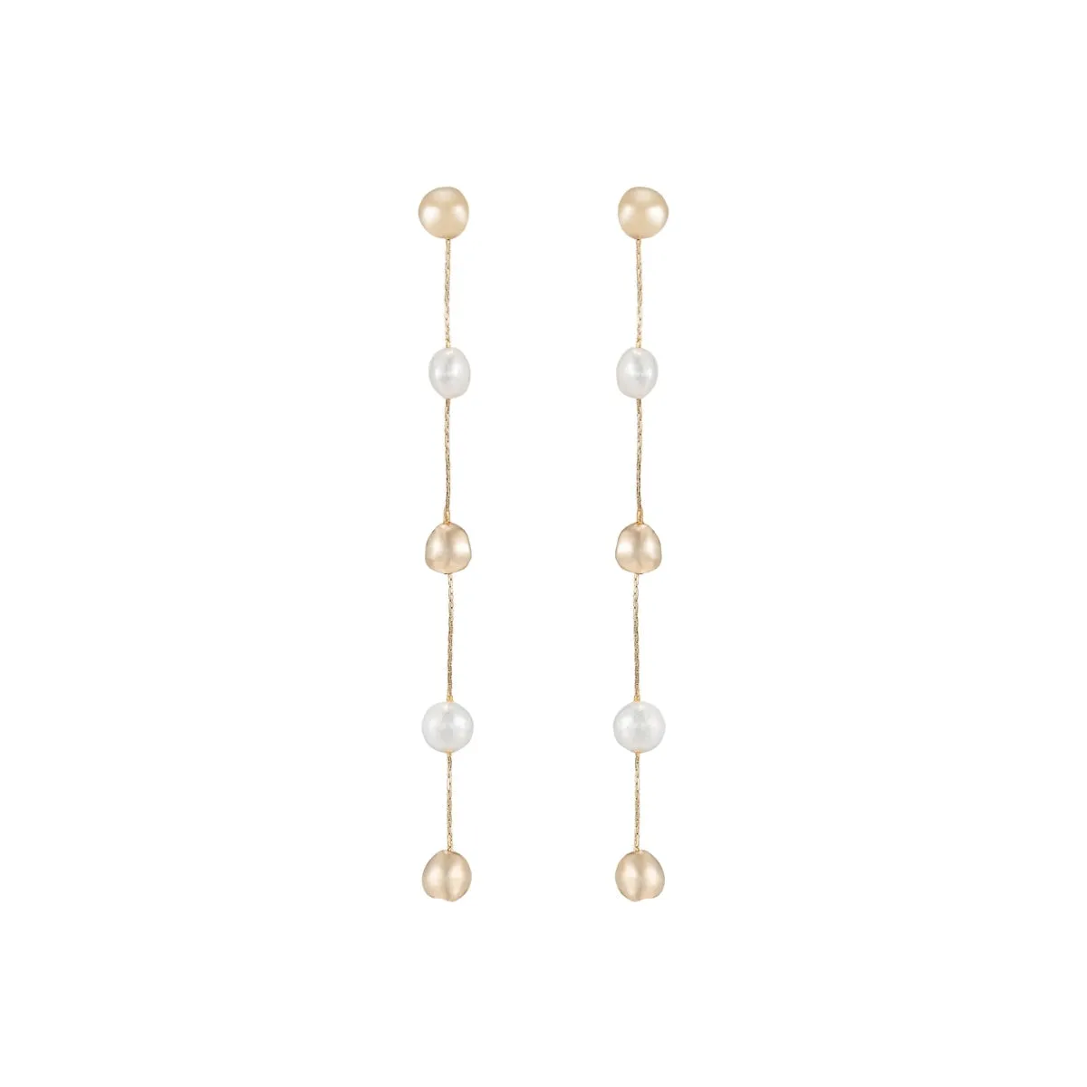 Alternating Bead Drop Earrings