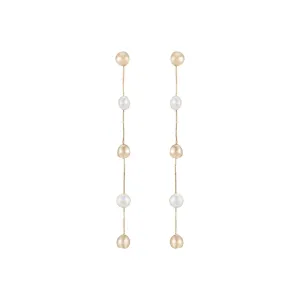 Alternating Bead Drop Earrings