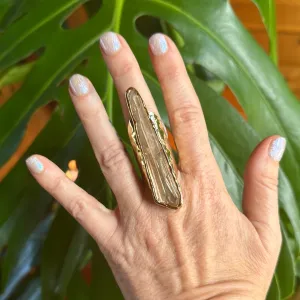 Angel Aura Lemurian Quartz Ring #19