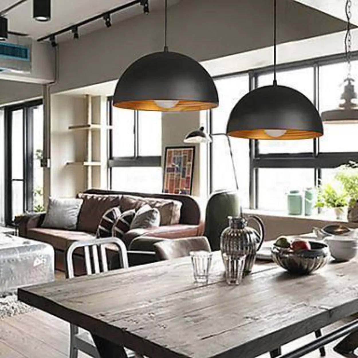 ANKUR HALF DOME METAL PENDANT LIGHT