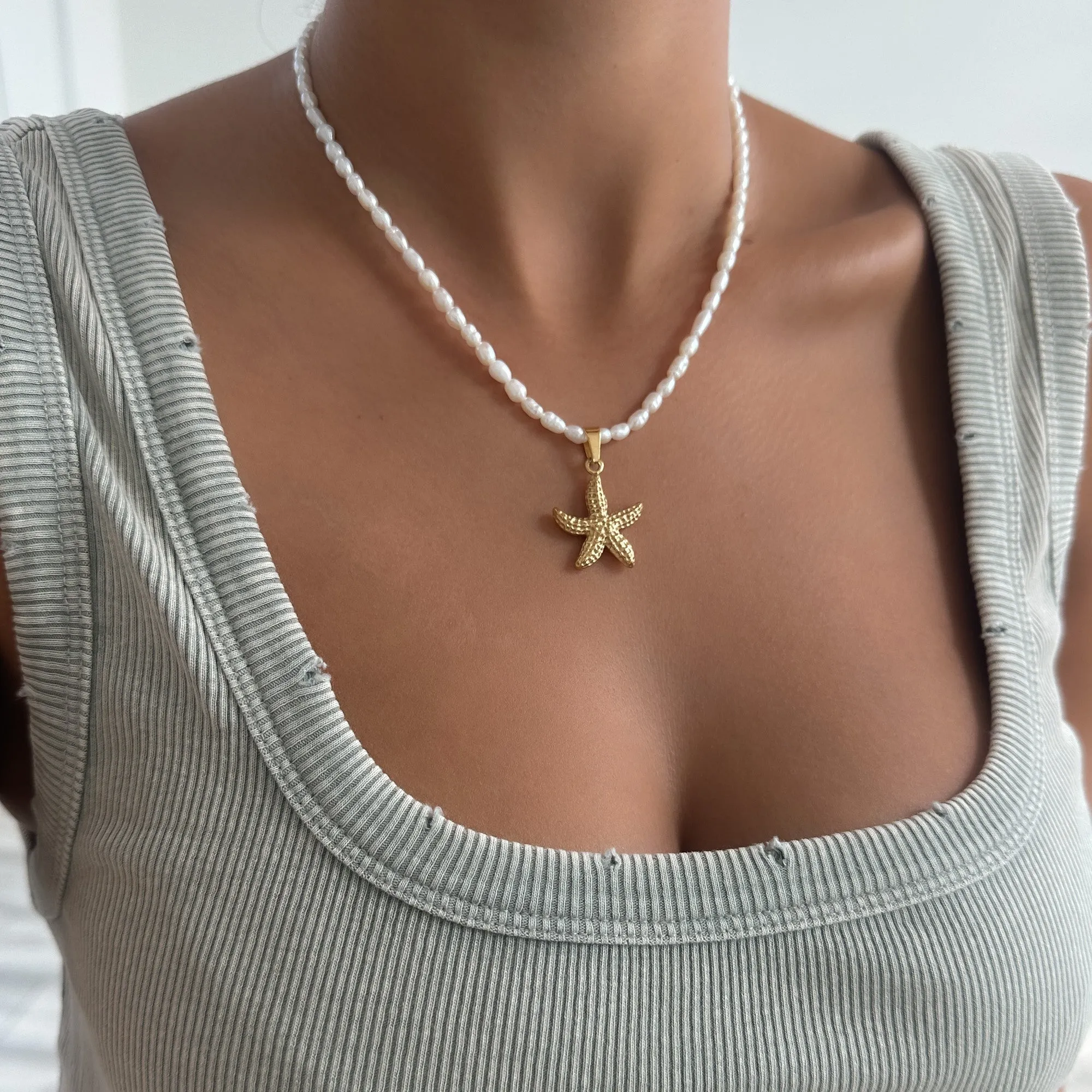 Ariel Starfish Pearl Necklace