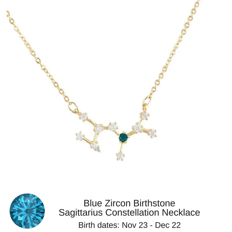 Aries Birthstone Constellation Zodiac Necklace - "Star Candy"