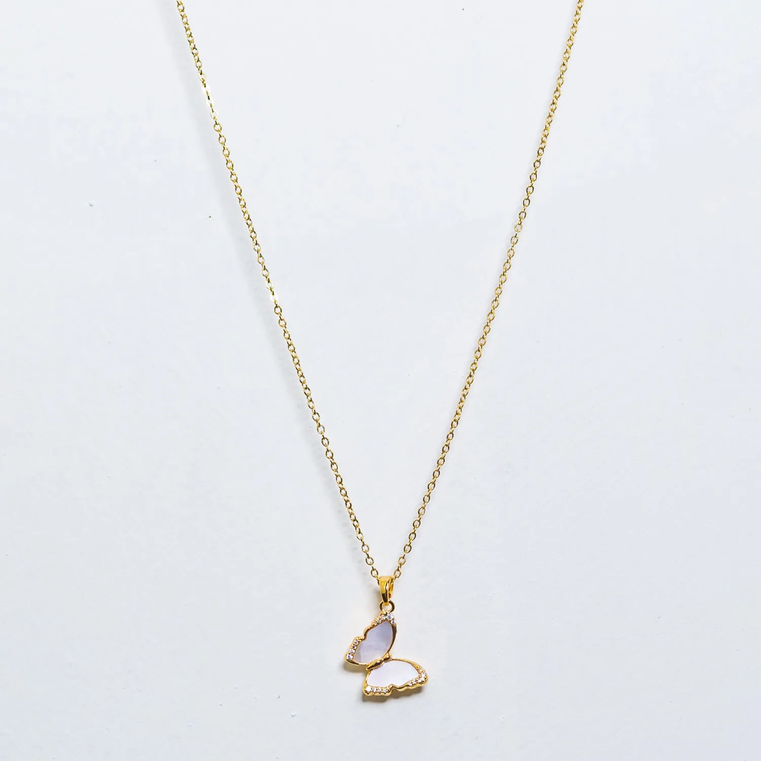 Artklim Gold Plated Butterfly Pendant Necklace