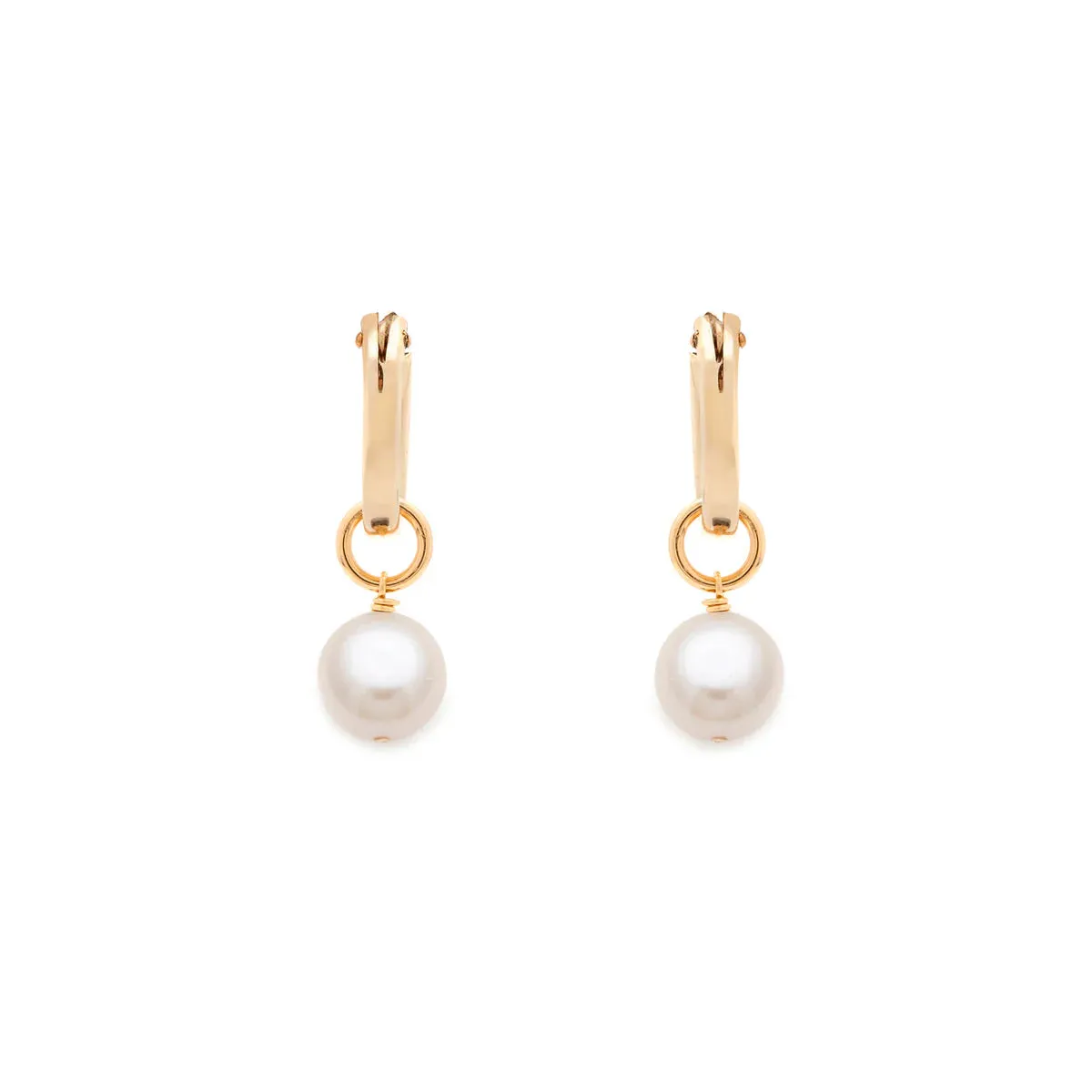 Ava Earrings - Pearl & Gold