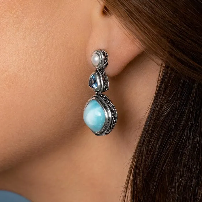 Azure Cushion Earrings - Eazur01-00