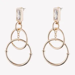 BAGUETTE ELLIPSE EARRINGS