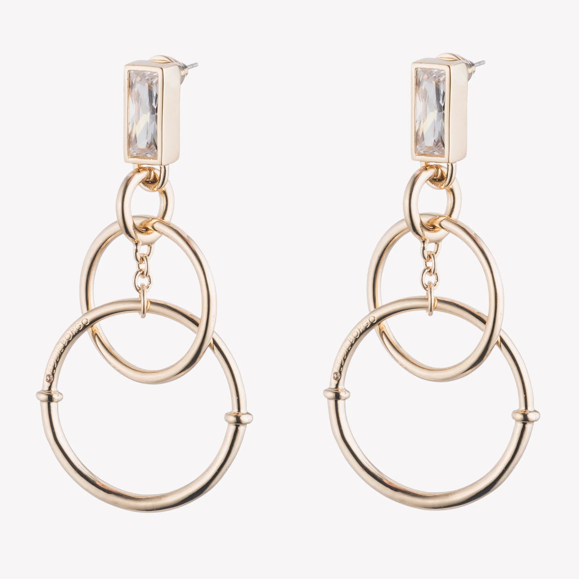 BAGUETTE ELLIPSE EARRINGS