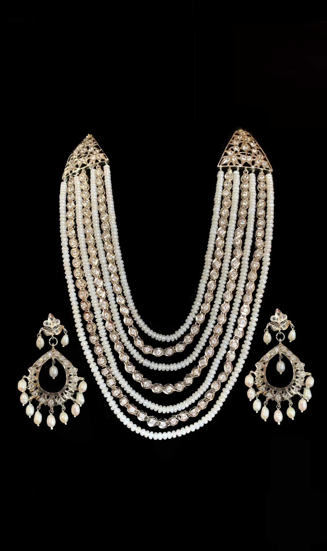 Bhanu silver plated fresh water pearl necklace (SHIPS IN 4 WEEKS  )