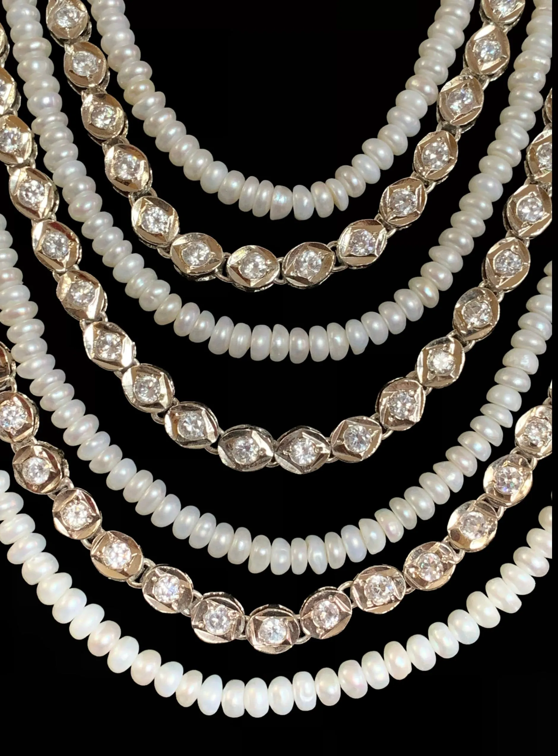 Bhanu silver plated fresh water pearl necklace (SHIPS IN 4 WEEKS  )