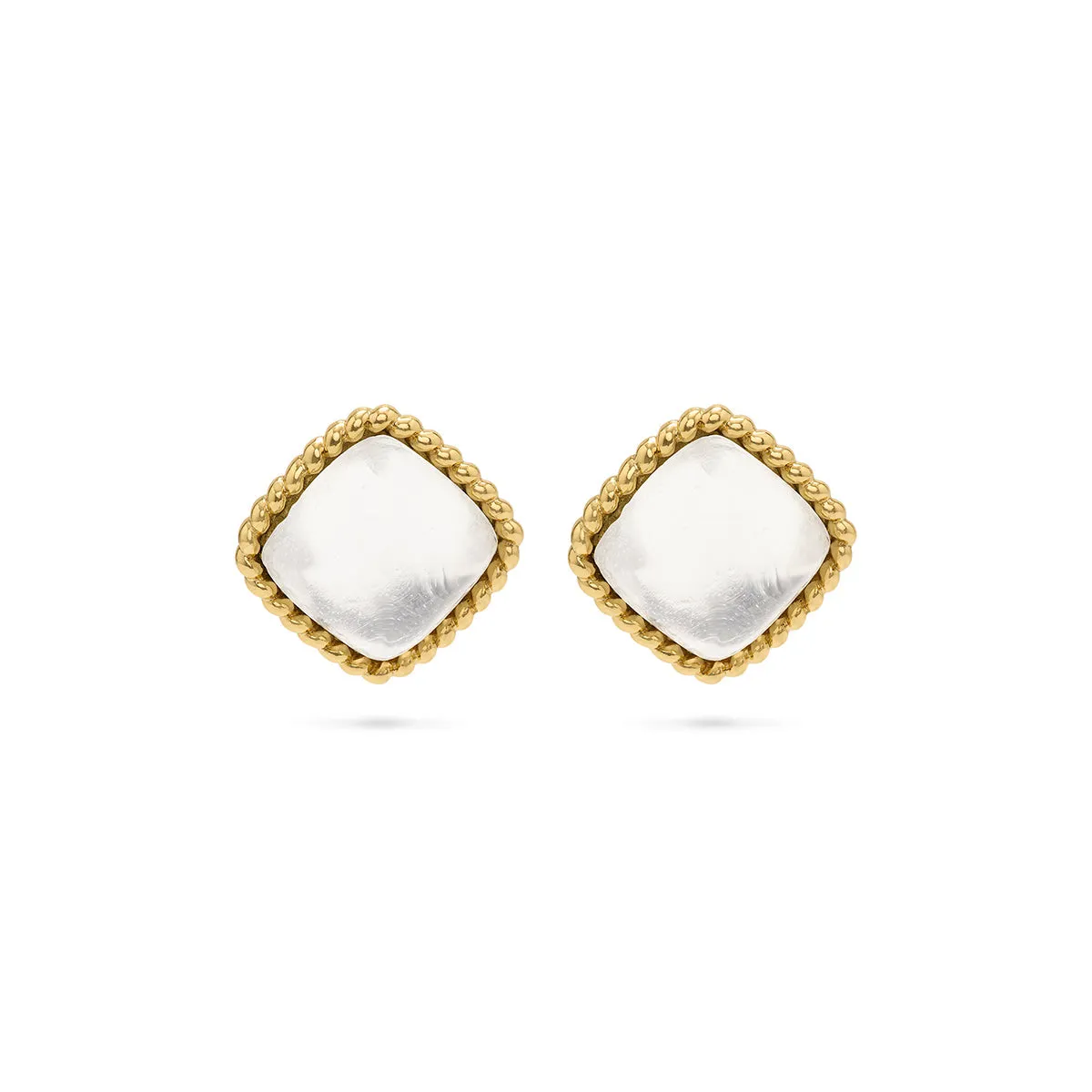 Blandine Clip Earrings - Clear Quartz