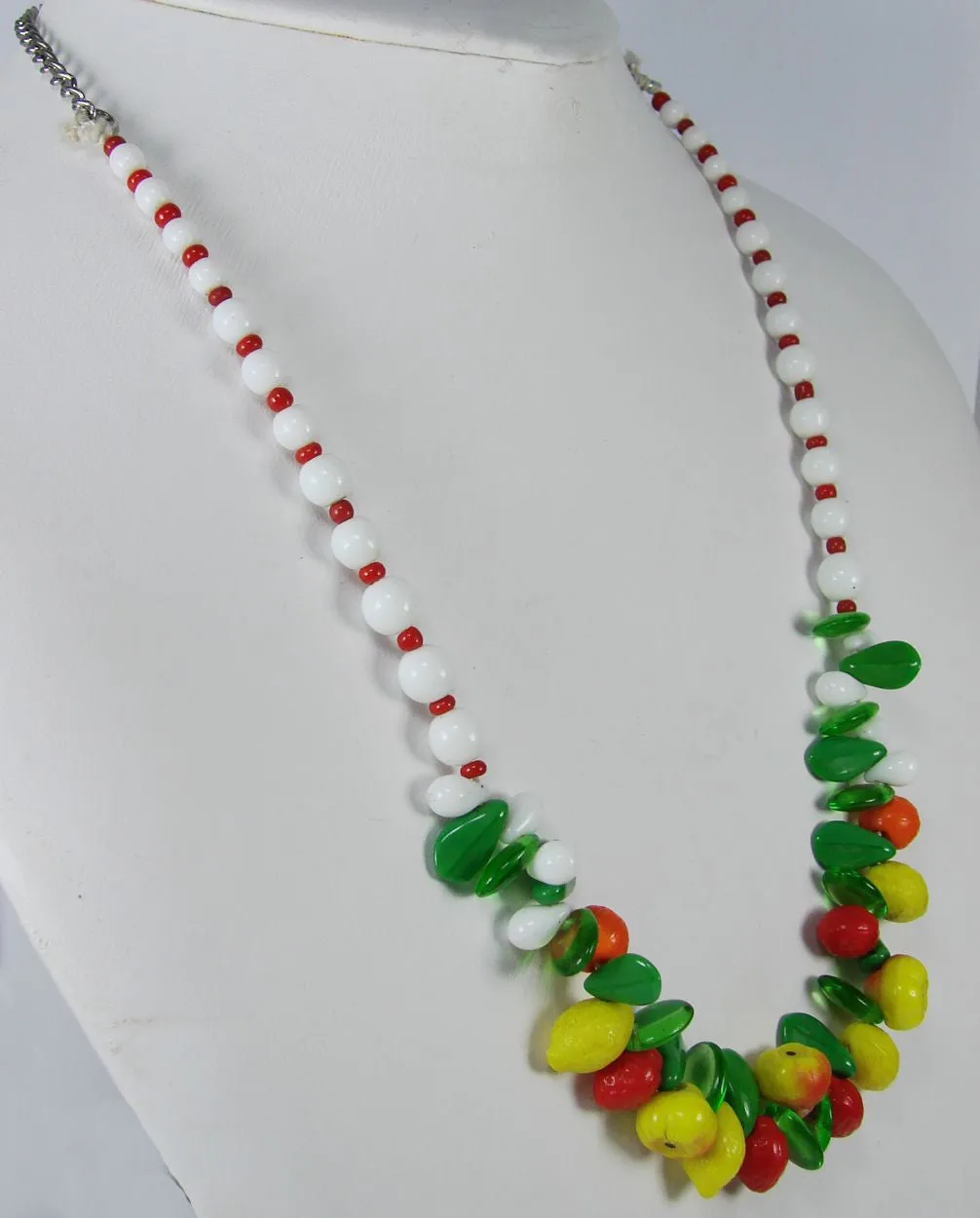 Carmen Miranda Glass Fruit Necklace 1940s