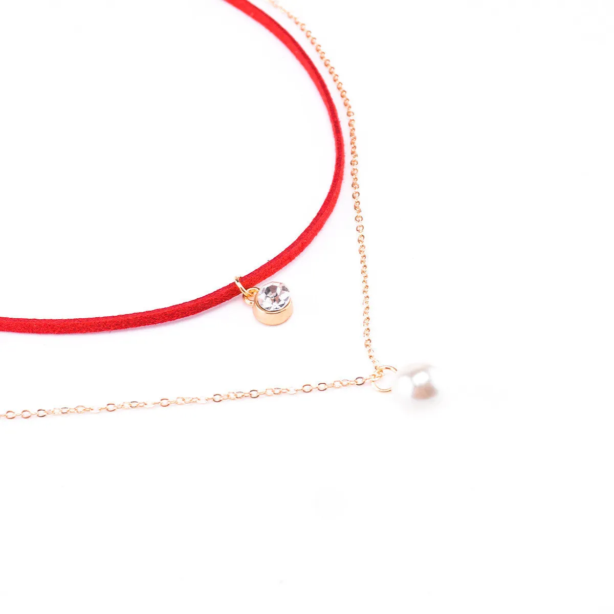 Colorful Lint Pearl Multilayer Necklace