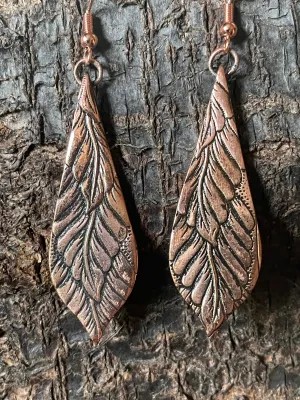 Copper Leaf Earrings