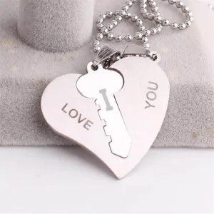 Couple necklace female student simple pendant