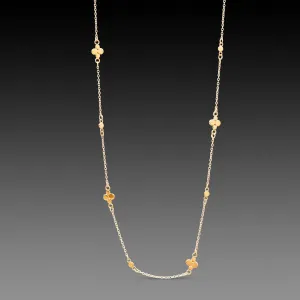 Delicate Gold Disk Chain Necklace