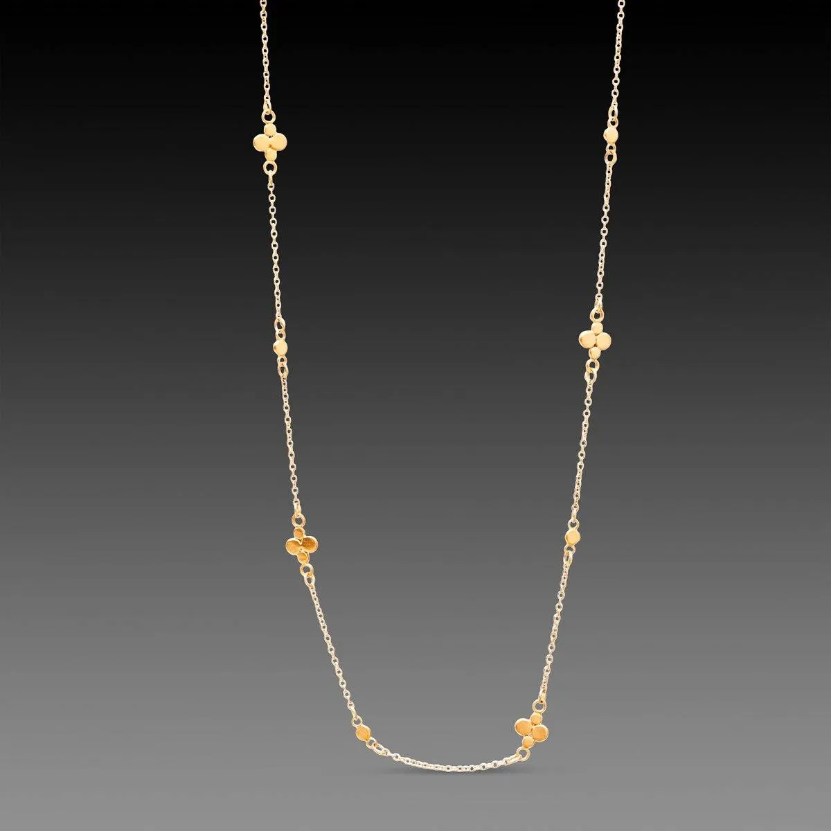 Delicate Gold Disk Chain Necklace