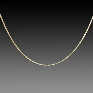 Delicate Gold Flat Chain Necklace