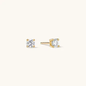 Diamond Stud Earrings in Gold