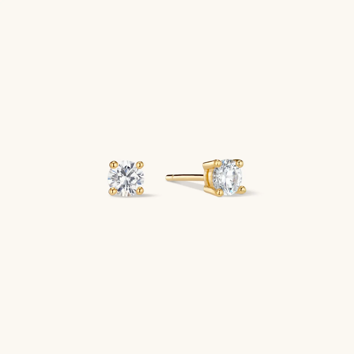 Diamond Stud Earrings in Gold