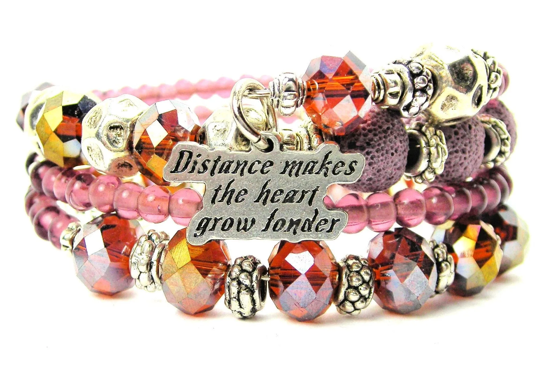 Distance Makes The Heart Grow Fonder Multi Wrap Bracelet