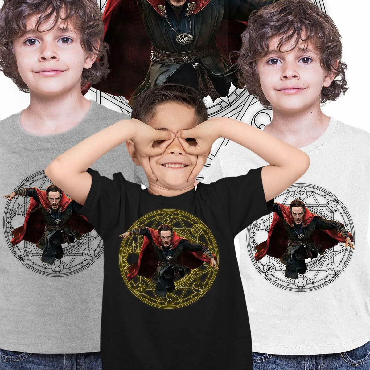 Doctor Strange Magic Rings Spell Multiverse of Madness Kids T-Shirt