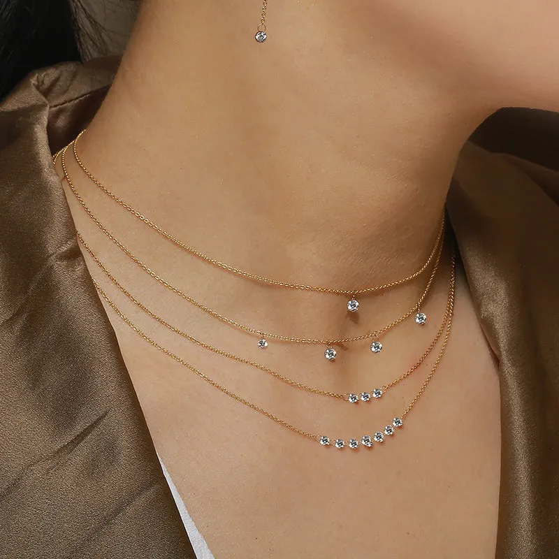 Drilled Diamond By-Yard Necklace