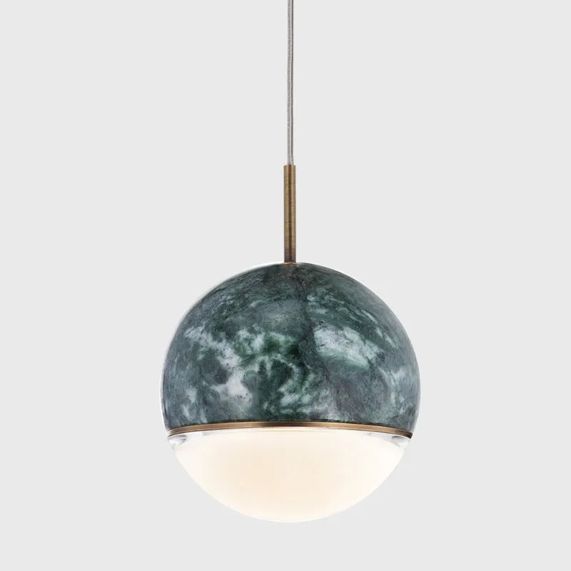 Dual Dome Marble Pendant Light