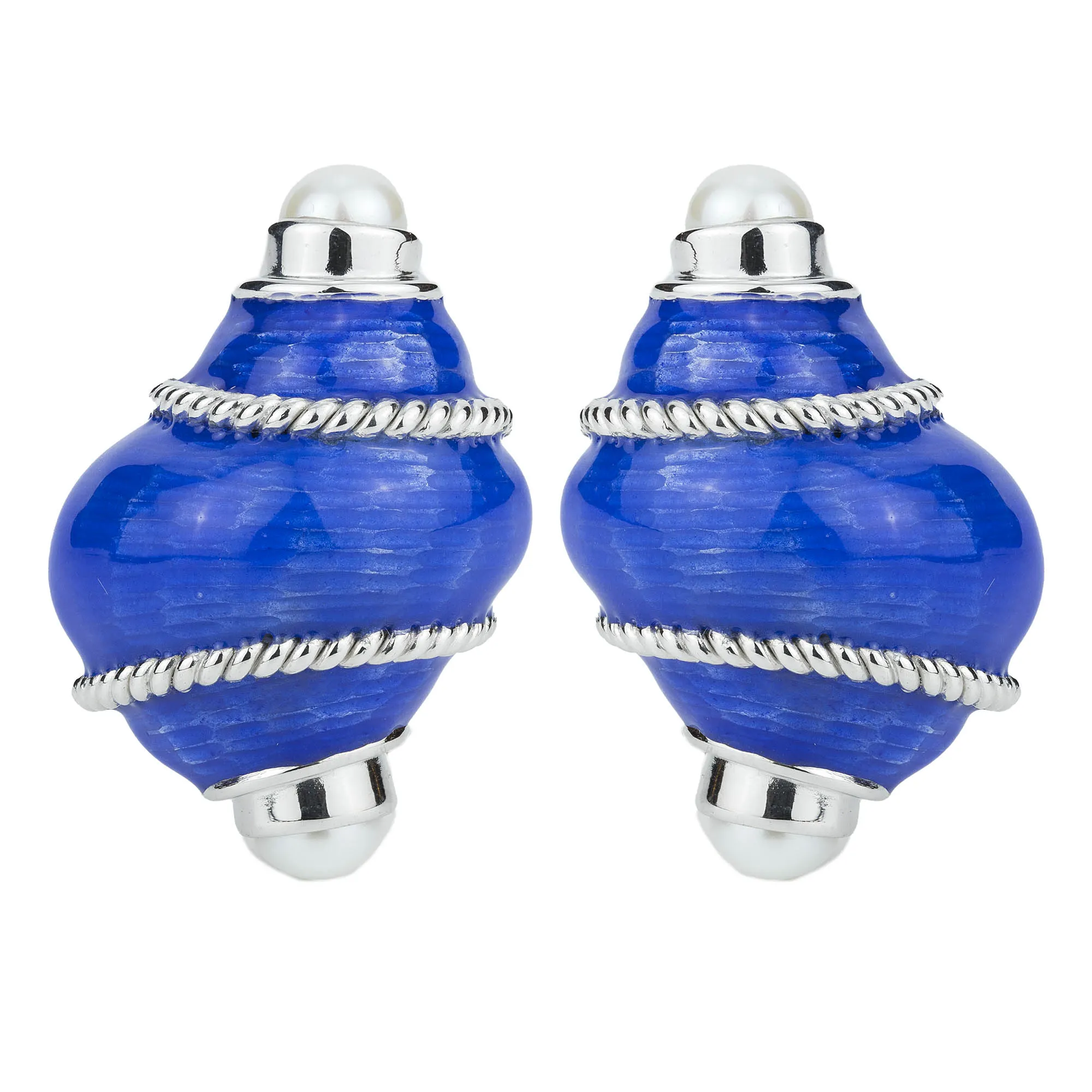 Earrings - Pearl (enamel)