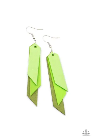 Earrings Suede Shade - Green E290