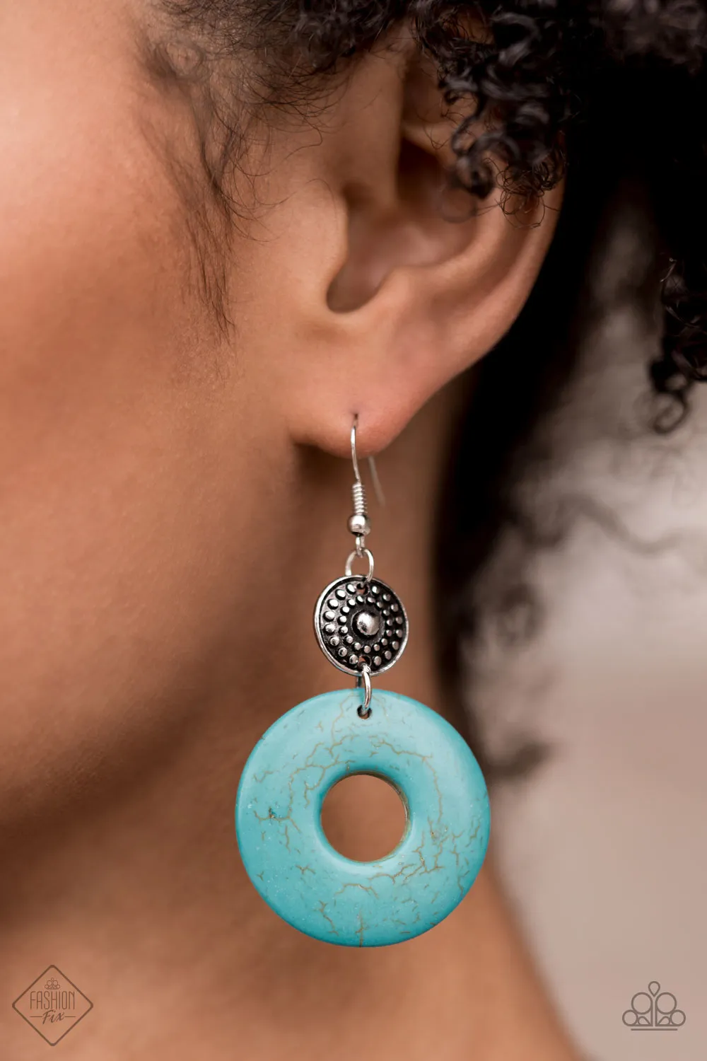 Earthy Epicenter - Blue Earring