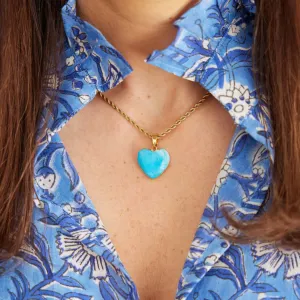 Emme Turquoise Heart Necklace