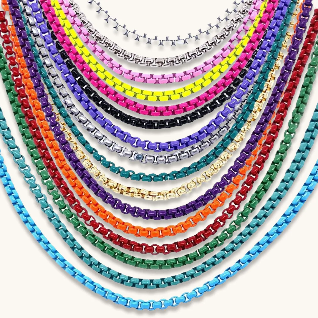 Enamel Link Chain Necklace